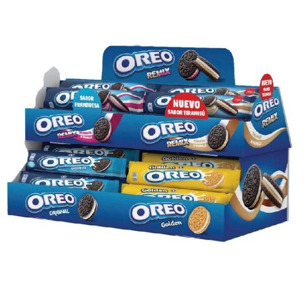 LOTE 28 OREO MIXED TIRAMISU, RASPBERRY , ORIGINAL Y GOLDEN