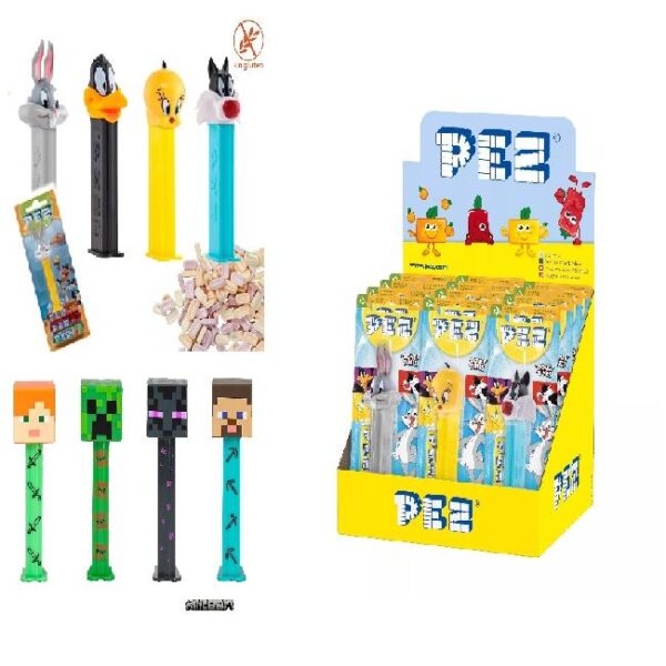 JU 12 PEZ DISPENSADOR MINECRAFT-LOONEY TUNES