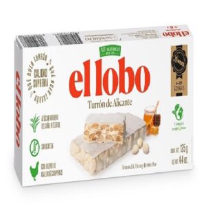 TURRON 15 TABLETA ALMENDRA ALICANTE DURO EL LOBO 125 gr (w:1u)
