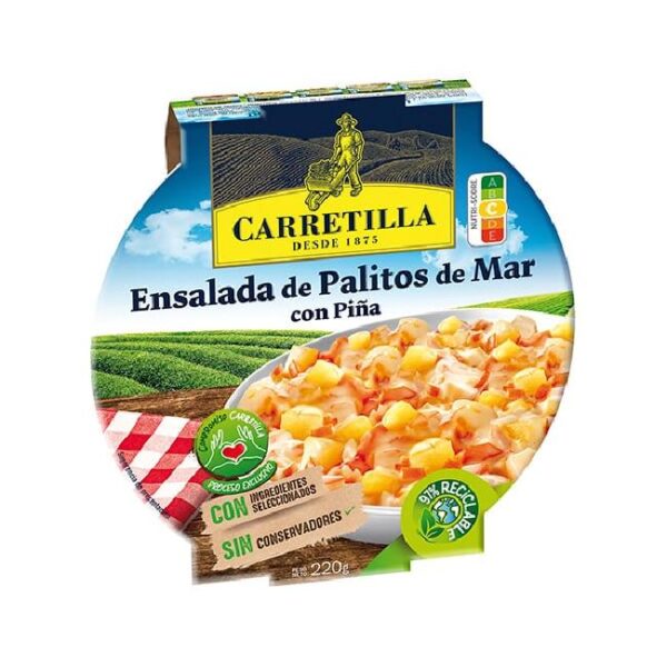 Carretilla Ensalada con Palitos de Mar y Piña - 240g