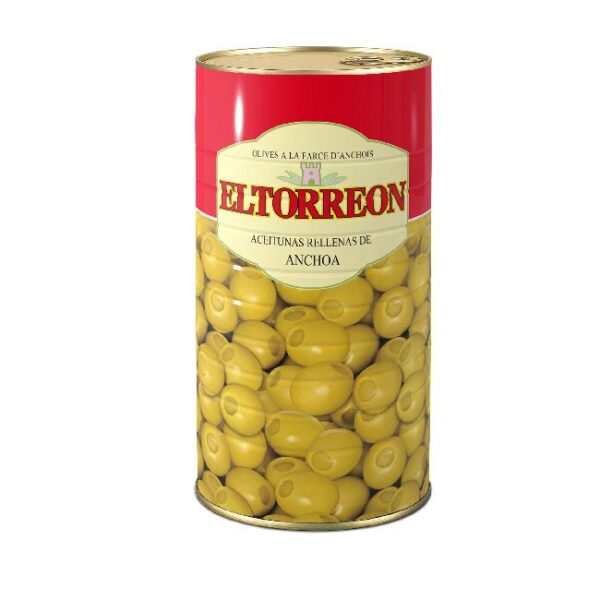 Serpis Aceitunas Manzanilla Rellenas de Anchoa - 6ud x 1460g