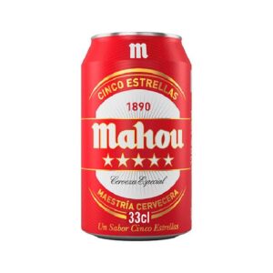 CERVEZA MAHOU 5 ESTRELLAS LATA ROJA 33 cl