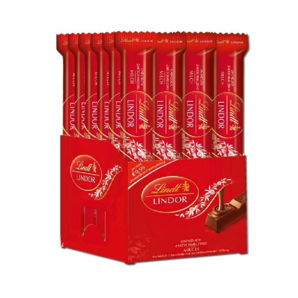 LINDT 24 LINDOR LECHE STICK 38g
