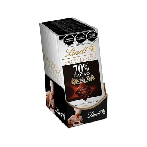LINDT 20 TABLETAS 70% CACAO 100g - Imagen 2