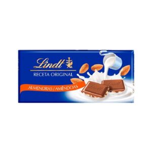 LINDT 20 TABLETAS LECHE ALMENDRAS 100g