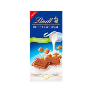 LINDT 20 TABLETAS LECHE AVELLANAS 100g