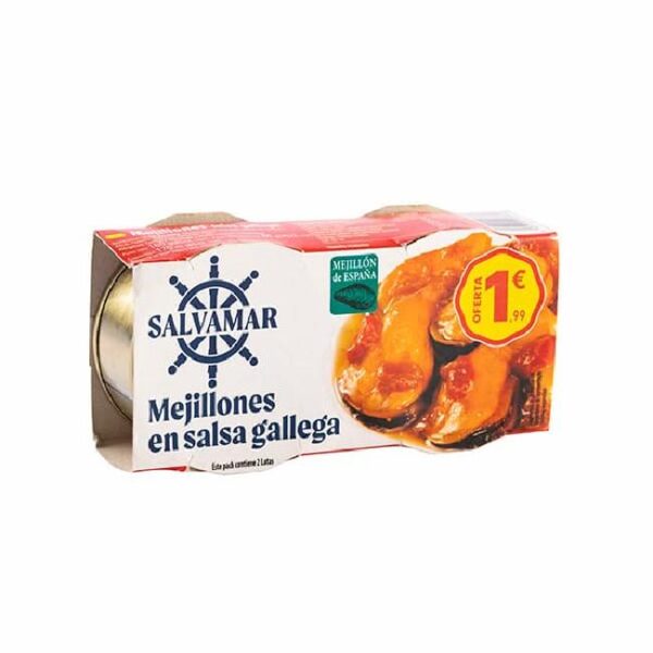 Salvamar Mejillones en Salsa Gallega - 2ud x 80g