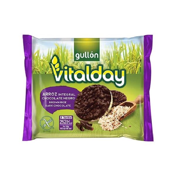 GULLON 10 VITALDAY TORTITAS ARROZ INT.CHOCO 105,20G (4x26,3g)