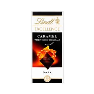 LINDT 20 TABLETAS CARAMELO NEGRO 100g